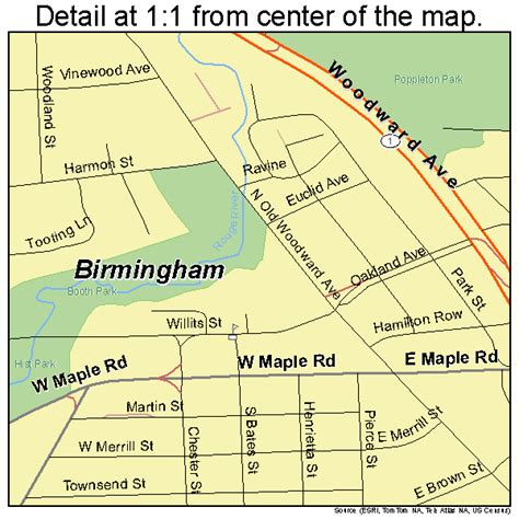 Birmingham Michigan Street Map 2608640