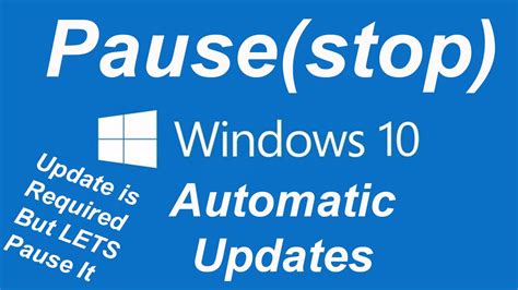 How To Pausestop Windows 10 Automatic Updates Youtube