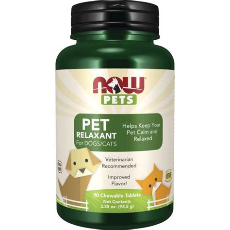 Now Foods Pet Relaxant For Dogscats 90 Chwbls Swanson®