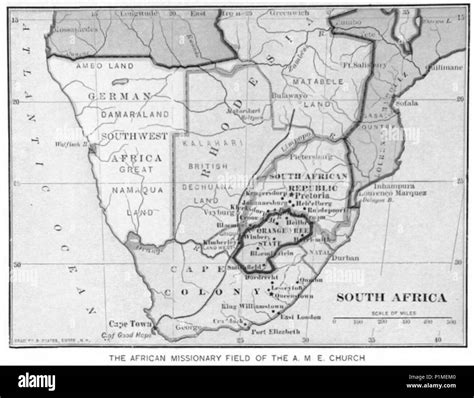 1899 Map Of South Africa Stock Photo Alamy