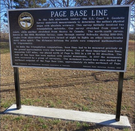 Nebraska Historical Marker Page Base Line E Nebraska History