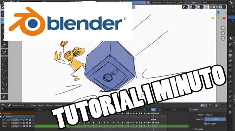 Aprendé A Crear Una Animación 2d Con Blender En 1 Minuto Youtube