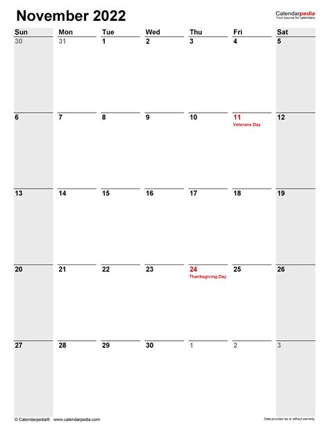 Editable Calendar November 2022 2023 Calendar