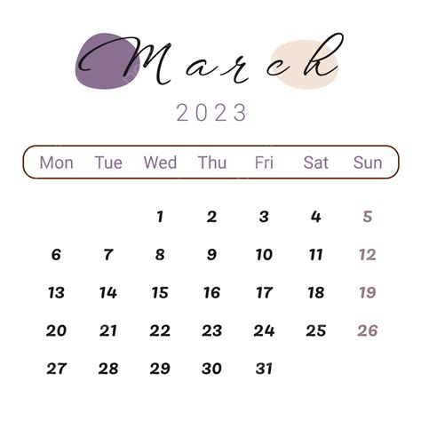 Gambar Kalender Maret 2023 Estetika Dengan Gumpalan Ungu Maret 2023