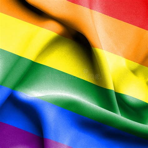 Set Of Lgbt Waving Flag On Isolated Background Vector Illustration