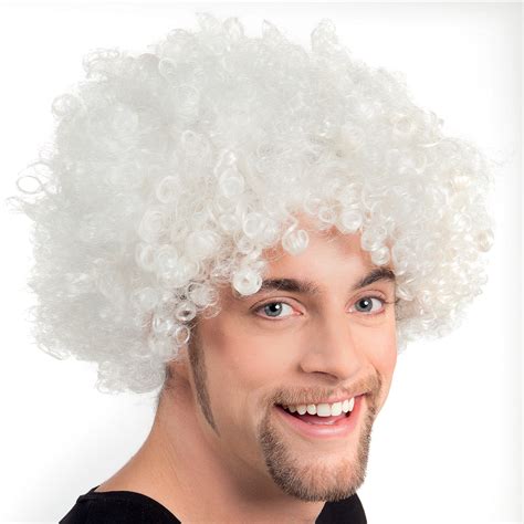 White Afro Wig 60s And 70s Accessories Mega Fancy Dress