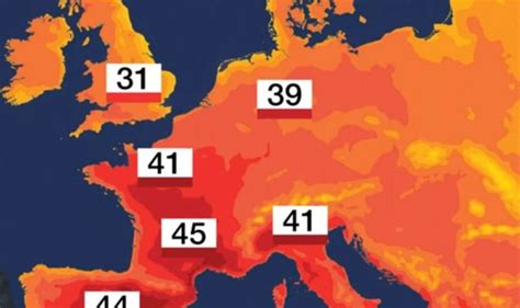 Bbc Weather Forecast Dangerous Europe Heatwave To Nudge 45c As London Boils Weather News