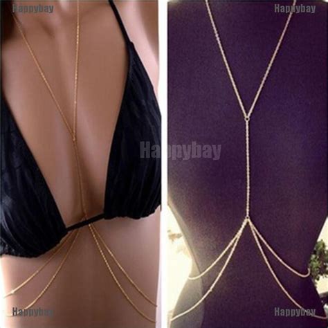 Happybay Women Sexy Fashion Gold Body Belly Waist Chain Bikini Beach Harness Necklace Babynew
