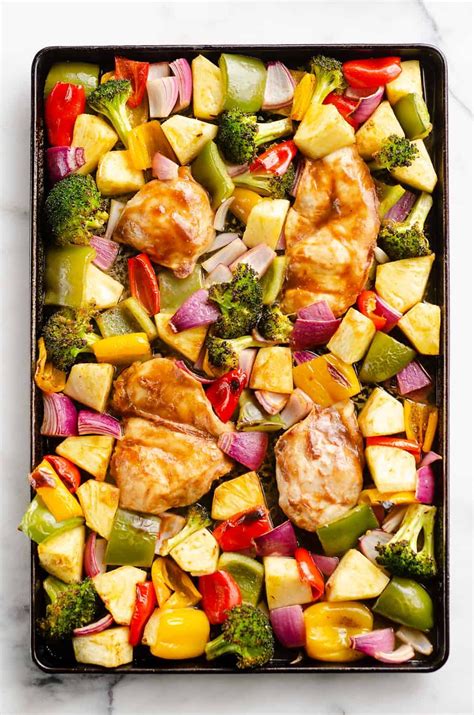 Pineapple Teriyaki Chicken Sheet Pan Recipe Recipe In 2023 Sheet