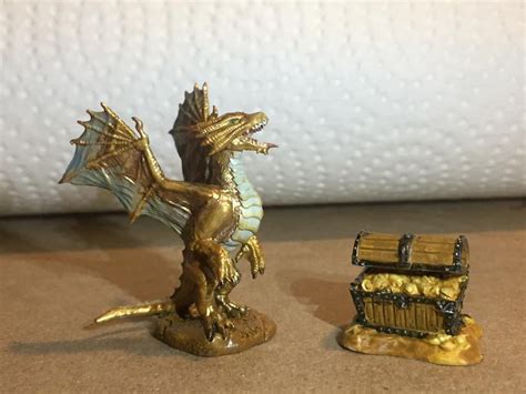 Finished Painting My First Miniature Pack A Bronze Dragon Wyrmling For
