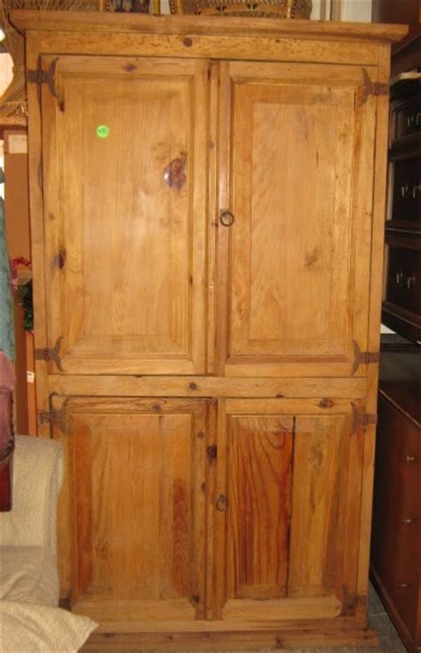 Uhuru Furniture And Collectibles Mexican Rustic Pine Armoire Sold