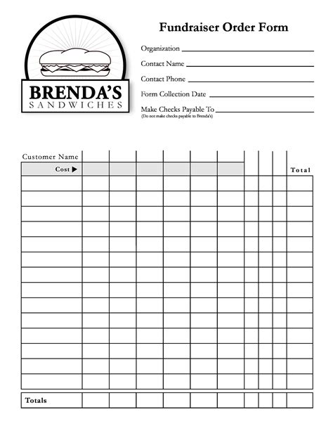 Printable Order Form Template