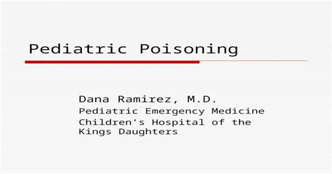 Pediatric Poisoning Ems Ppt Powerpoint