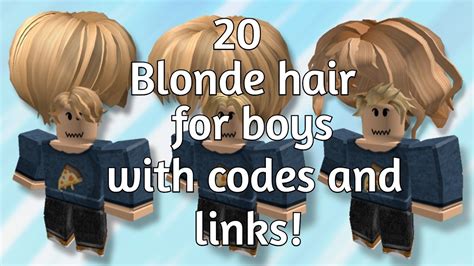 20 Blonde Hairs For Boys With Codes And Links Glam Game Roblox Youtube