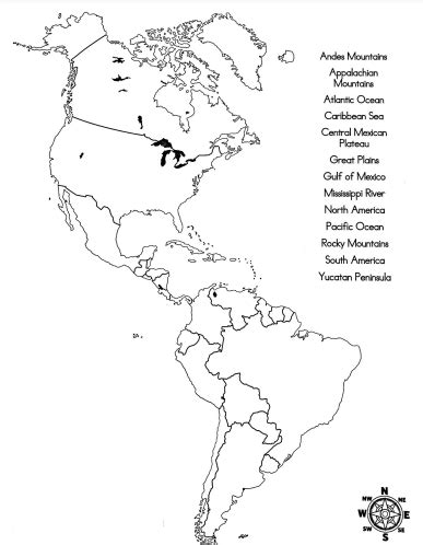 The Americas Map Diagram Quizlet