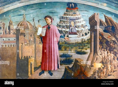 dante alighieri n 1265 1321 dante and his poems oil on panel by domenici di michelino 1417