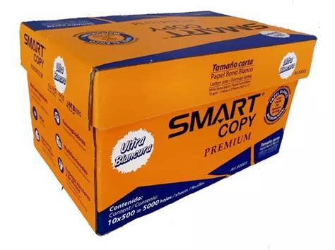 Caja Hojas Blancas Tcarta Smart Copy Premium 5000 Hojas Envío Gratis