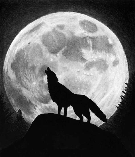 Wolf And Moon Wallpaper Wallpapersafari