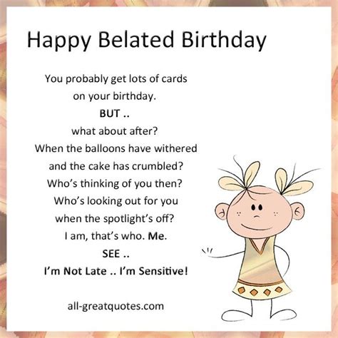 Belated Birthday Belated Birthday Wishes Birthday Verses