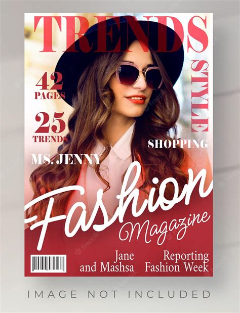 Premium Psd Stylish Womans Fashion Magazine Cover Design Template