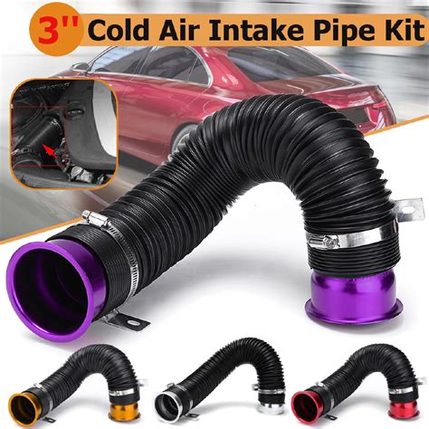 Auto Parts And Vehicles 76mm Flexible Cold Air Intake Systems Duct Feed