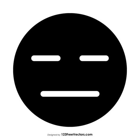 An emoji presentation, with colorful and perhaps whimsical shapes, even animated like face emoji. Black Expressionless Face Emoji | Emoji, Black, Graphic image