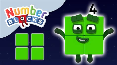 Numberblocks The Number Four Learn To Count Youtube