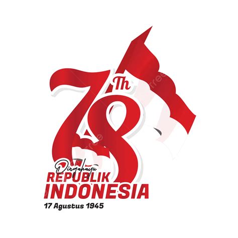 Imagem Do Logotipo De Hut Ri 78ª República Feliz Indonésia 17 De Agosto
