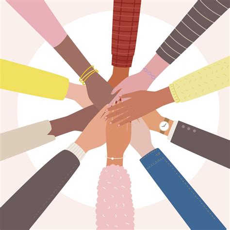 Hands Of Different Races Are Holding Each Other 2887258 Vector Art At