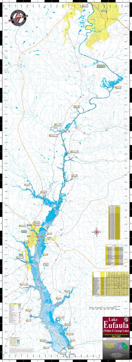Lake Eufaula 308d Map By Kingfisher Maps Inc Avenza Maps