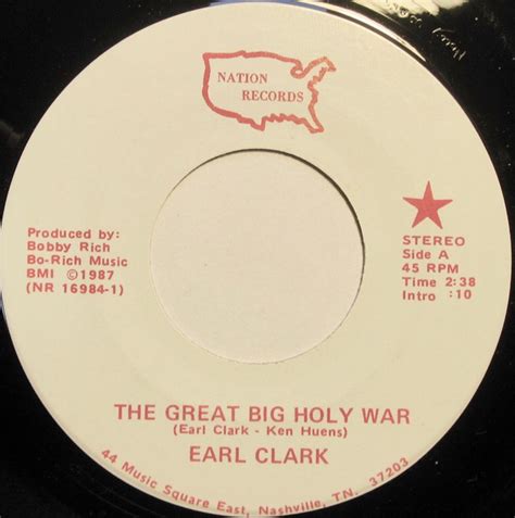 Earl Clark The Great Big Holy War 1987 Vinyl Discogs
