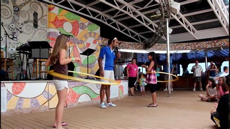 Hula Hoop Competition At The Carnival Spirit Youtube