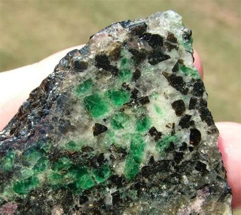 Emerald Crystals In Matrix From The Crabtree Mine In Spruce Pine North