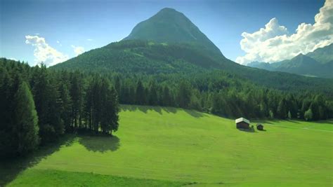 Beautiful Idyllic Landscape Nature Evergreen Forest Austria Alps