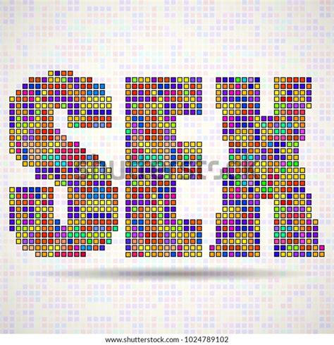 Word Sex Pixels Vector Illustration Eps Stock Vector Royalty Free