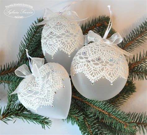 Lace Christmas Balls Ornaments Pinterest Ornament Christmas
