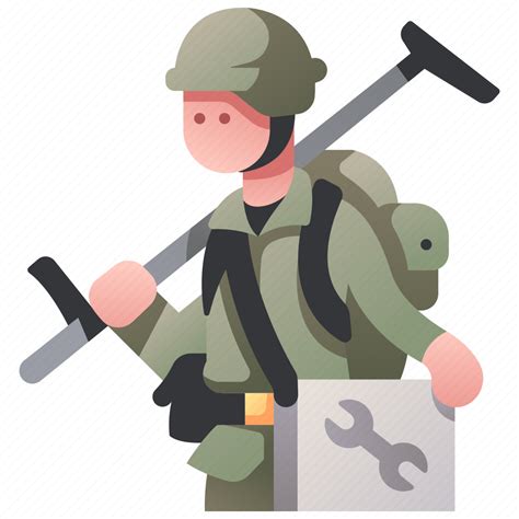 Army Engineer Maintenance Military Soldier Tactical War Icon