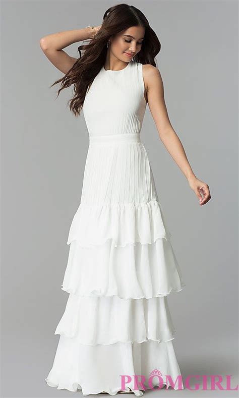 maxi length tiered ruffle off white formal dress chiffon evening dresses dresses nice dresses