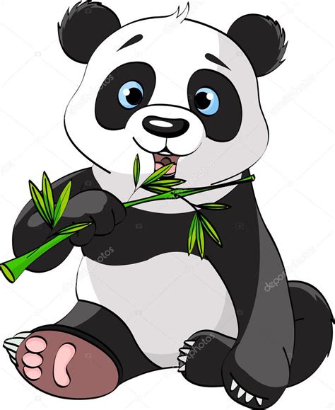 Panda Eating Bamboo Stock Vector By ©dazdraperma 7820330