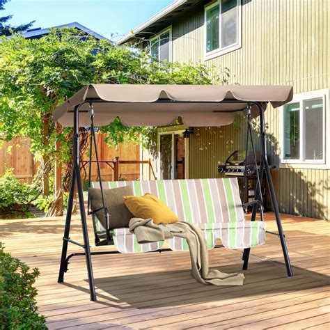 Mainstays Person Steel Canopy Porch Swing Blackgray Ph