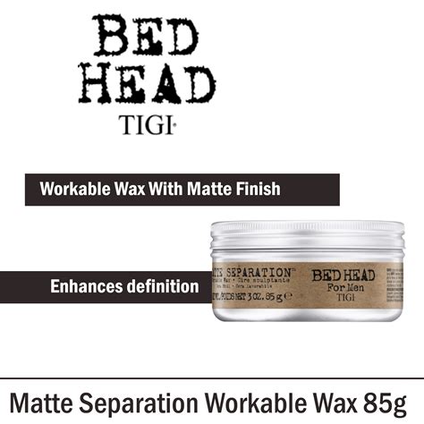 Buy Tigi Bed Head For Men Matte Separation Workable Wax 85g On Ezbuy SG
