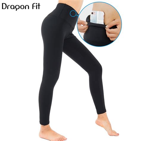 Dragon Fit Gym Yoga Leggings Women Inner Pocket Lulu Yoga Leggings Running Workout Sport Panys