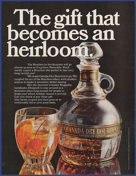 Vintage 1967 Canada Dry Bourbon Whiskey Liquor Alcohol Ephemera 60s