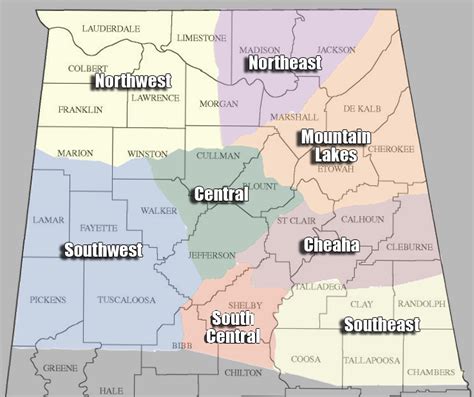 Map Of North Alabama Counties