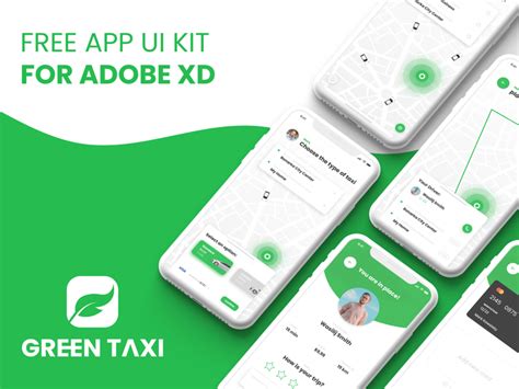 The app is available for both android and ios. Green Taxi Free App UI Kit | Search by Muzli