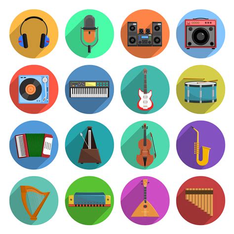 Melody And Music Icons Set Download Free Vectors