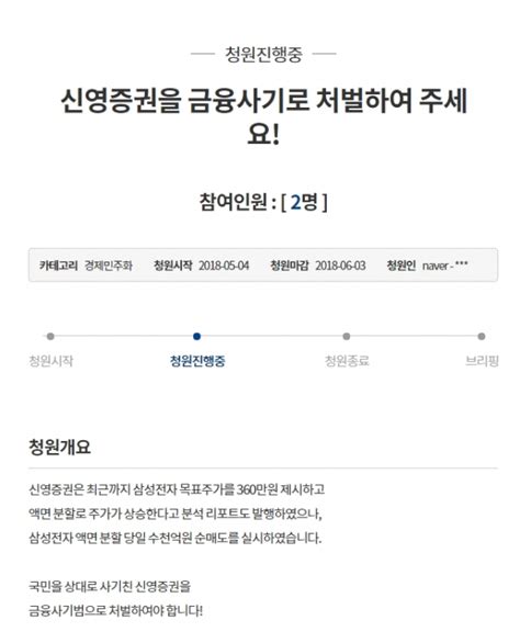 주가가 너무 오르다보니 추매해야할 지, 수익실현할 지 고민하시는 분들이 많으실 겁니다. 국민청원 '신영증권 금융사기 처벌 요구'… 왜?