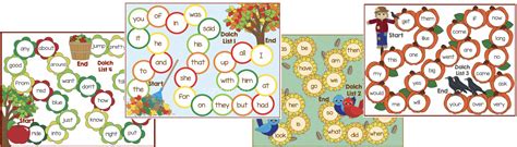 Fall Themed Sight Word Game Boards Make Take And Teach