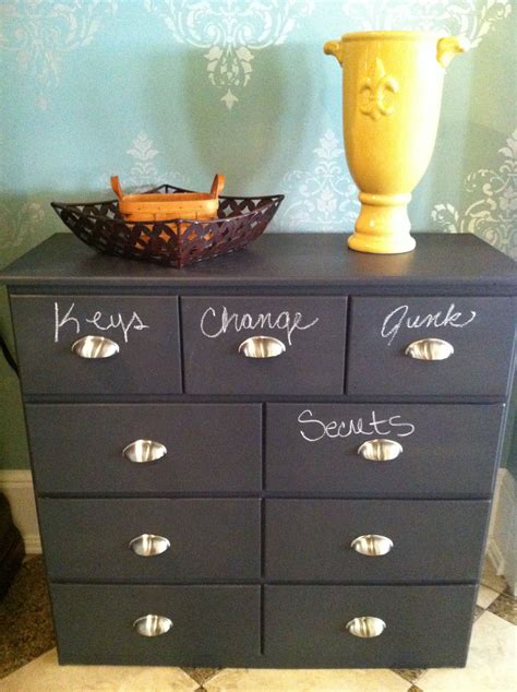 Diy Chalkboard Painted Dresser In Foyer Diy Chalkboard Paint Home