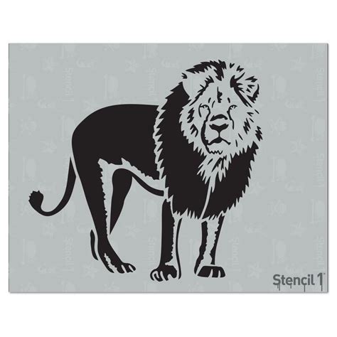 Stencil1 Lion 85 X 11 White Lion Stencil Animal Stencil Stencils